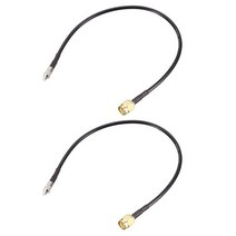 Uxcell RP-SMA Male to TS9 펨ale RG174 RF 동축 케이블 모바일에서 안테나 증폭기 연결 25.4cm(10인치) 2개