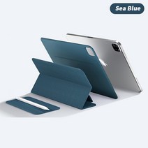 ebook리더기 이북 북 전자책 단말기 전자북ZOYU-마그네틱 스마트 커버 아이패드 10 10.9 프로 11 2022 카파 에어 4/5 미니 6 용 풀 스플릿 버클 벤딩 방, 07 Blue, 06 iPad Pro 3 11 2021