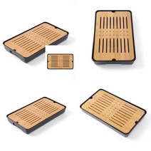 직사각형 다기 차판 33X19CM 블랙 다도판 찻잔받침대 차받침대
