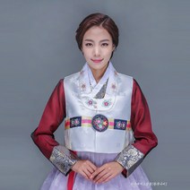 [대여]2039 신랑 신부 여자 혼주 결혼식 어머니 하객 퓨전 밍크털배자 조끼 가족 칠순 팔순잔치 한복대여