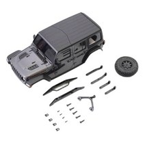RC 자동차 바디 쉘 키트 Kyosho Mini-Z 4X4 지프 랭글러 루비콘 크롤러 업그레이드 부품, [02] Grey