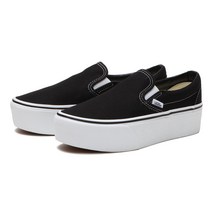반스 클래식 슬립온 스택 폼 검흰 블랙 키높이 스니커즈 3.4cm VN0A7Q5RBMX