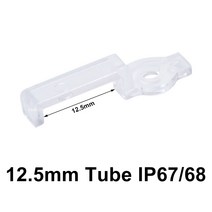 100 피스 고정 장착 클립 커넥터 IP67 IP68 IP65 IP20 LED 튜브 테이프 라이트 RGB LED 스트립 클램프 브, 12.5mm Tube IP67