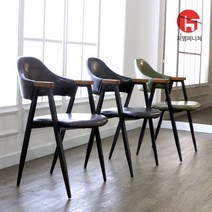 지엠퍼니처 카페우드암체어 비올렛 철제 의자, 카페우드암 블랙PU 조립완제품
