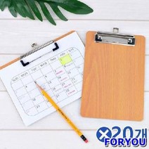 ForU732 우드 클립보드 메뉴거치대 메뉴꽂이 메뉴보드 20개 메뉴판대 메뉴스탠드, 세로형