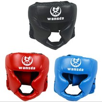 AIWAYING 복싱 헤드기어 에센셜 전문 합성 가죽 MMA UFC 파이팅 유도 킥복싱 스파링 헬멧(블루)