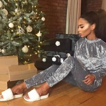 홈 짐 세트 피트니스 여성 가 ​​겨울 운동복 벨벳 후드 바지 스포츠 여성 벨벳 운동, l, 밝은 회색