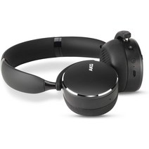 AKG Y500 온이어 접이식 무선 블루투스 헤드폰 블랙 (미국 버전), 기본