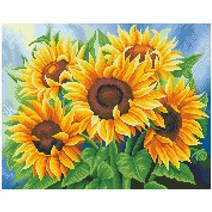 JISAN 보석십자수 캔버스형 세트 50x40cm JB01, 만개한 해바라기