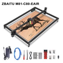 아크릴레이저커팅기 가죽공예 재단기 절단기 ZBAITU-M81 40W/80W 레이저 각인기 와이파이 공기 조각 CNC, 02 80W Laser Engraver