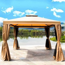 파라고 야외 바베큐장 원두막 정자 조립식 원두막, 3X3m 레드