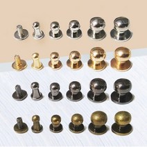 솔트레지 솔트리지 나사 4 5 6 8mm 4color [가죽공예 부자재 단, 4mm 흑니켈