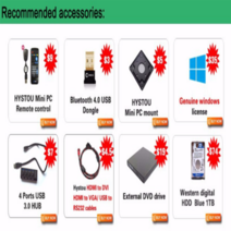 [해외] Venoen 미니 pc 액세서리 구매 링크 usb 허브 vesa 마운트 일반 dvd 드라이브 hdmi vga 케이블 블루투스 동글 wind10 라이센스, Windows 10 License