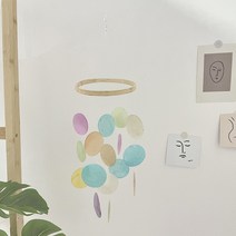 아크릴 썬캐쳐 홀로그램모빌 차량용 자개 스테인드글라스 조개 무지개 드림캡쳐 아기방 썬캐처, 컬러 자개