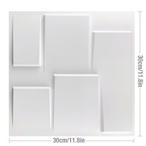 집 벽 혁신 기하학 3d 벽 패널 비 자체 접착 3d 벽 스티커 아트 세라믹 타일 벽지 룸 욕실 천장, 밝은 흰색 - 1개, p