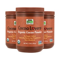 나우푸드 코코아 러버스 파우더, 340g, 3개