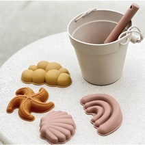 하하 실리콘 모래놀이 세트 유아 장난감 아기 목욕장난감 촉감 소꿉 놀이, 오션블루