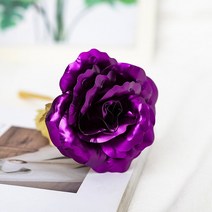 발렌타인데이선물 금박 장미 꽃 박스 없음 발렌타인 데이 크리에이티브 선물 생일 로맨틱 골든 로즈 홈 데코 축제 파티 1 피스, [02] purple