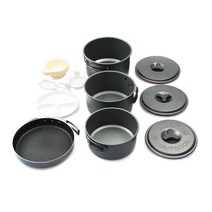 경질 코펠 세트 캠핑용 여행용 냄비, 대