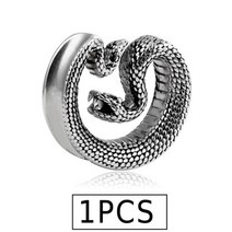 8mm ~ 25mm 안장 귀 플러그 터널 여성용 멋진 뱀 게이지 남자 스테인레스 스틸 이어로브 확장기 바디 피어싱 쥬얼리