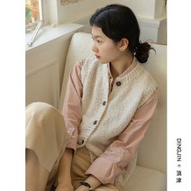 여성봄조끼 민소매 니트조끼 봄 가을 간절기 상의 아우터 셔츠 코디