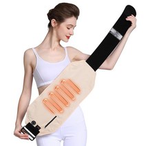 SAVSVN 가열 피마자 오일 팩 면 플란넬이 포함된 전기 가열 팩 랩 재사용 가능한 가열 패드 편안한 수면 핏 간 해독 섬유종 위를 위한 조절 가능한 압축 랩