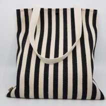 핸드메이드 도톰한 방수 캔버스 스트라잎 에코백