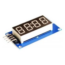 TM1637 4자리 숫자표시 LED7세그먼트 모듈 아두이노 단품, 1