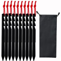 텐트 펙 10 pcs 야외 알루미늄 합금 손톱 말뚝 못 티타늄 톱니 모양의 대담한 여행, 검은색