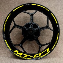 오토바이스티커 스쿠터스티커 바이크 헬멧 바이크데칼 탑박스 스티커 야마하 mt-07 오토바이 허브 수정 데칼 mt07 로고 17 인치 림 장식 반사 에 대한 완전한 세트, 27-mt-07