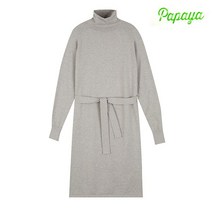 PAPAYA 터틀넥 니트 원피스_PNJUOP201D