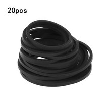 20 피스 1.5mm 레코더 고무 벨트 카세트 레코더 수리 유지 보수 믹스 고무 사각형 벨트 25-170mm, 검은색