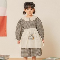 밀리밤 SH01 곰돌이 피크닉 에이프런원피스 MLOW22170