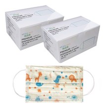 3겹 일회용 어린이 마스크 MB필터 캐릭터 덴탈 3중필터, 100매, 사자