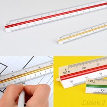 리시안제이 삼각 스케일자 도면자 축척자, 30cm 고배율