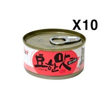 오션 묘한맛 고양이캔 80g X10 / 참치와타우린 간식 (W9C97AA)