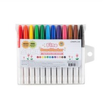 라인플러스 세필 화인 보드마카 12색.둥근닙 가는닙