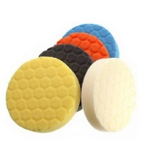 광택패드 헥사 5종 세트 15cm, 화이트+오렌지+블랙+옐로우+블루, 4개