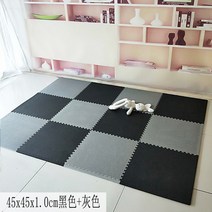 홈짐 폼 바닥 매트 기숙사 단열 방음 층간 소음 운동, 블랙+그레이_60x60x1.0cm 1 조각