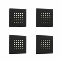 KATAIS 매트 블랙 샤워헤드 바디 스프레이 스파 샤워 헤드 마사지 제트 벽걸이 숨겨진 4개, 4Pcs-MatteBlack