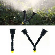 자바라 분사노즐 분무기 관수 노즐 방향자유 더블헤드