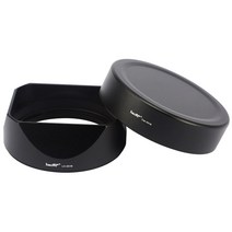 카메라 렌즈 마개 haoge lh-35vb 카메라 렌즈 후드 금속 사각 총검 fujifilm fuji xf35mm f2 r wr xf23mmf2 r wr xc 35mm 렌즈뚜껑, 없음
