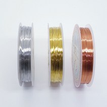 아티스틱와이어(동선) 0.3mm (1롤)비즈공예 팔찌만들기 목걸이만들기 와이어공예, OR(실버)