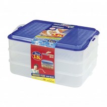 쿨라라 직사각 3.5L 3단 밀폐용기 보관용기 반찬통 3P
