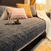 홈 쇼파커버 거실 소파 커버 플러시 소파 커버 북유럽 소파 쿠션 비 슬립 소파 타월 L 자형 소파 보호 케이스, 01 01_19 45x45cm pillowcase