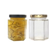 [유리병] 육각180 1개 180ml, 금색마개