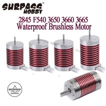 원격 조종 RC SURPASS HOBBY 2845 F540 3650 방수 브러시리스 모터 60A ESC for Car 1/10 1/12 1/14 Wltoys Racing Off-R, [02] 2845 4370KV 3.175mm