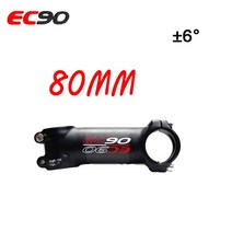 카본 스템 EC90 도로 줄기 6/17 도 자전거 31.8mm 숏 핸들 바 알루미늄 3K 탄소 섬유 매트 확장기 상단 캡 부품, [07] 6 degrees-80mm
