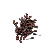 TEMO 0.6cm(1/4인치) 샌드 드럼 그릿 240 미세 100개 Dremel 회전 공구용 0.3cm(1/8인치) 맨드릴 2개 포함, 1/4 240