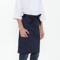 허리형 단색 앞치마 네이비 요리 주방 미술 공방 화방